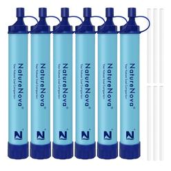 NatureNova Personal Water Filter Straw Outdoor Portable Filtration Emergency Survival gear Water Solutions Tactical gear for Hiking