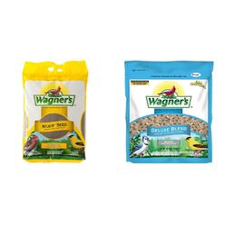 Wagner's Wagners 62053 Nyjer Seed Wild Bird Food, 20-Pound Bag & 13008 Deluxe Wild Bird Food, 10 lb Bag