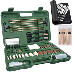 iunio gun cleaning Kit, Universal gun cleaning, All caliber, with Mat and carrying case, for All guns, Rifle, Shotgun, H