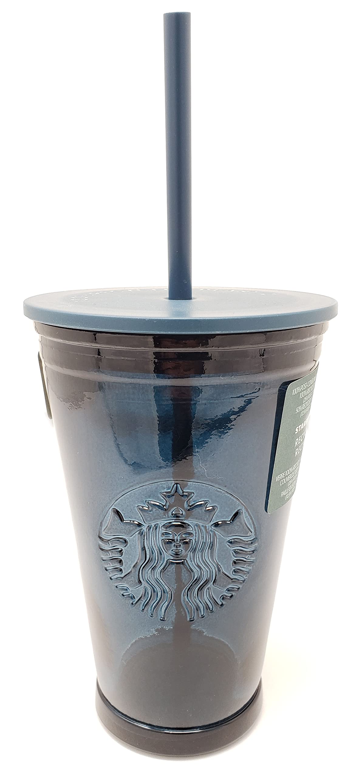 Starbucks Accessories | Newstarbucks 2022dark BlueTeal Recycled Glass Cold Cup Tumbler | Color: Blue | Size: 16oz | Guluze's Closet