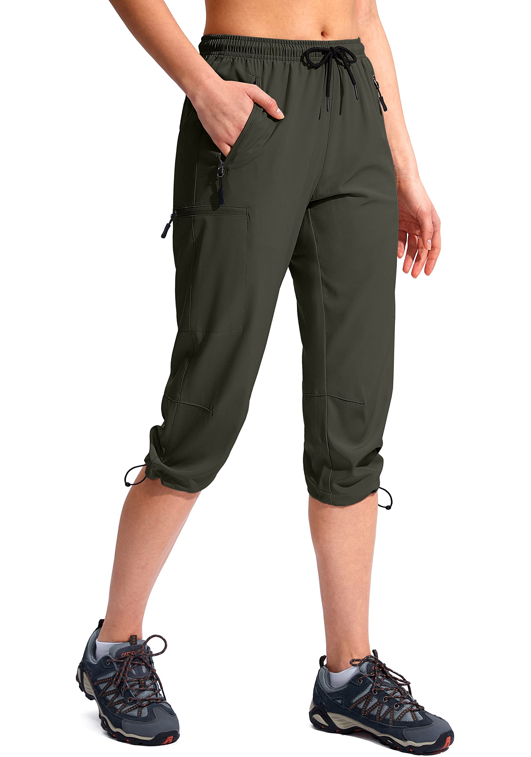 SANTINY Women's Hiking Cargo Pants Lightweight Quick Dry Outdoor Capris for  Women Camping Athletic UPF 50