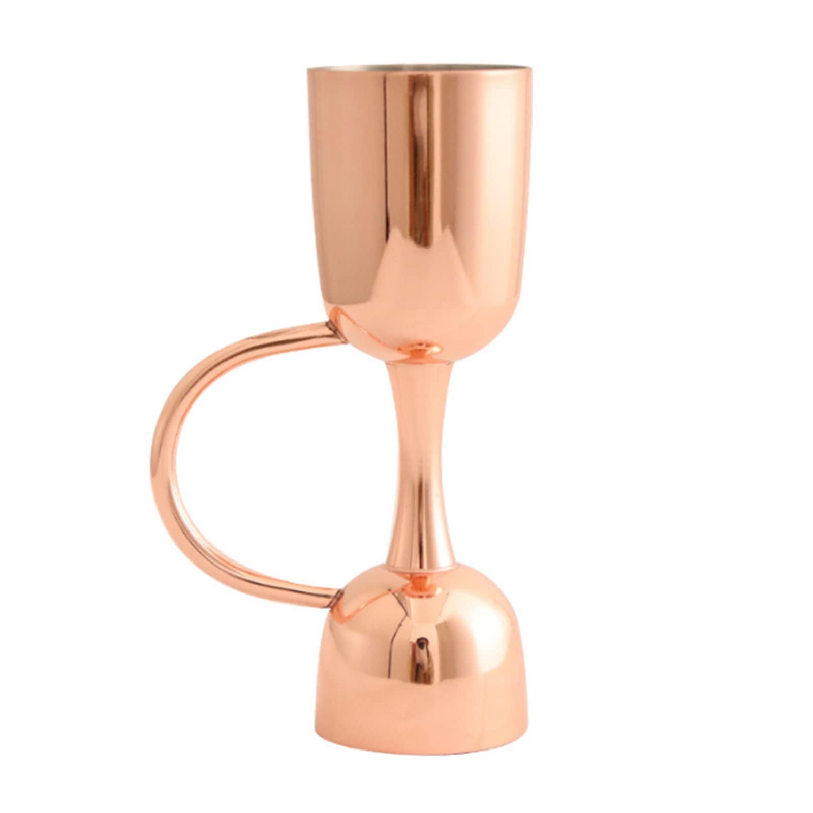 BrandName cocktail Jigger for Bartending, 20ml50ml Bartending Alcohol  Measuring Tools Stainless Steel Double Jigger with Handle (Rose gold