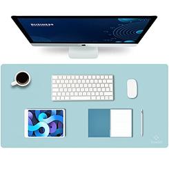 K KNODEL Knodel Desk Mat, Office Desk Pad, Waterproof Desk Mat for Desktop, Leather Desk Pad for Keyboard and Mouse, Desk Pad Protector f