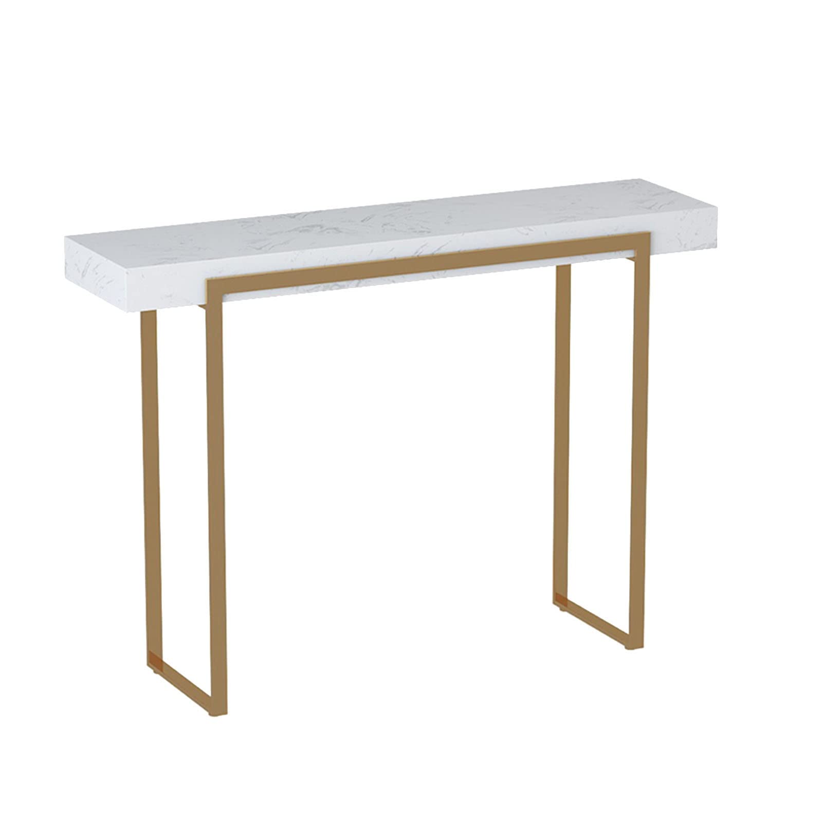 RIEJIN Console Table Household Console Table, Marble Entryway Table, Sofa Table with Metal Frame, for Hallway, Living Room, Hall