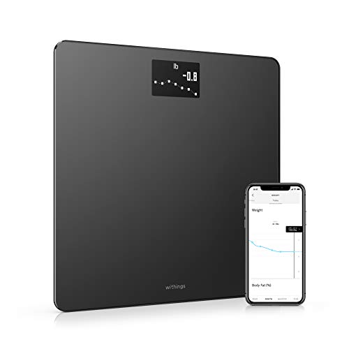 Withings Body Smart Weight & BMI Wi-Fi Digital Scale, with smartphone app, Black