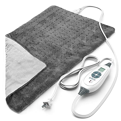 Pure Enrichment® PureRelief™ XL (12" x 24") Electric Heating Pad for Back Pain and Cramps - 6 InstaHeat™ Settings, Machine-Washa