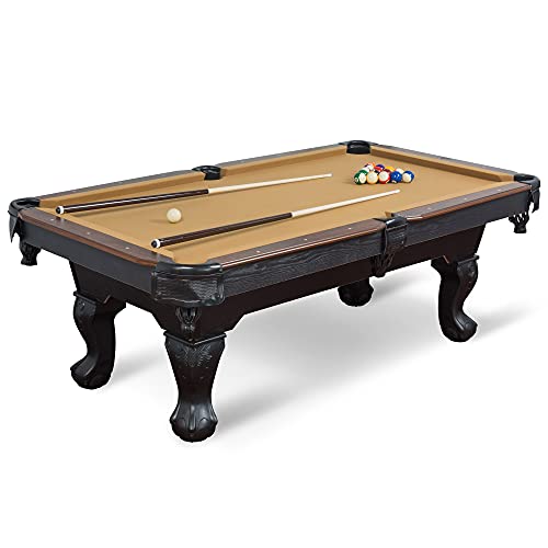 EastPoint Sports Billiard Pool Table 87 Inch or Cover - Scratch Resistant Top Rail, Built-in Durable Leg Levelers – Perfect for 