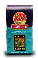 HEB Cafe Ole Whole Bean Coffee 12oz Bag (Pack of 3) (Vanilla Almond - Medium Dark Roast (Full City))