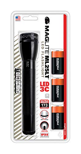 Mag Lite Maglite 173 lumens Black LED Flashlight c Battery