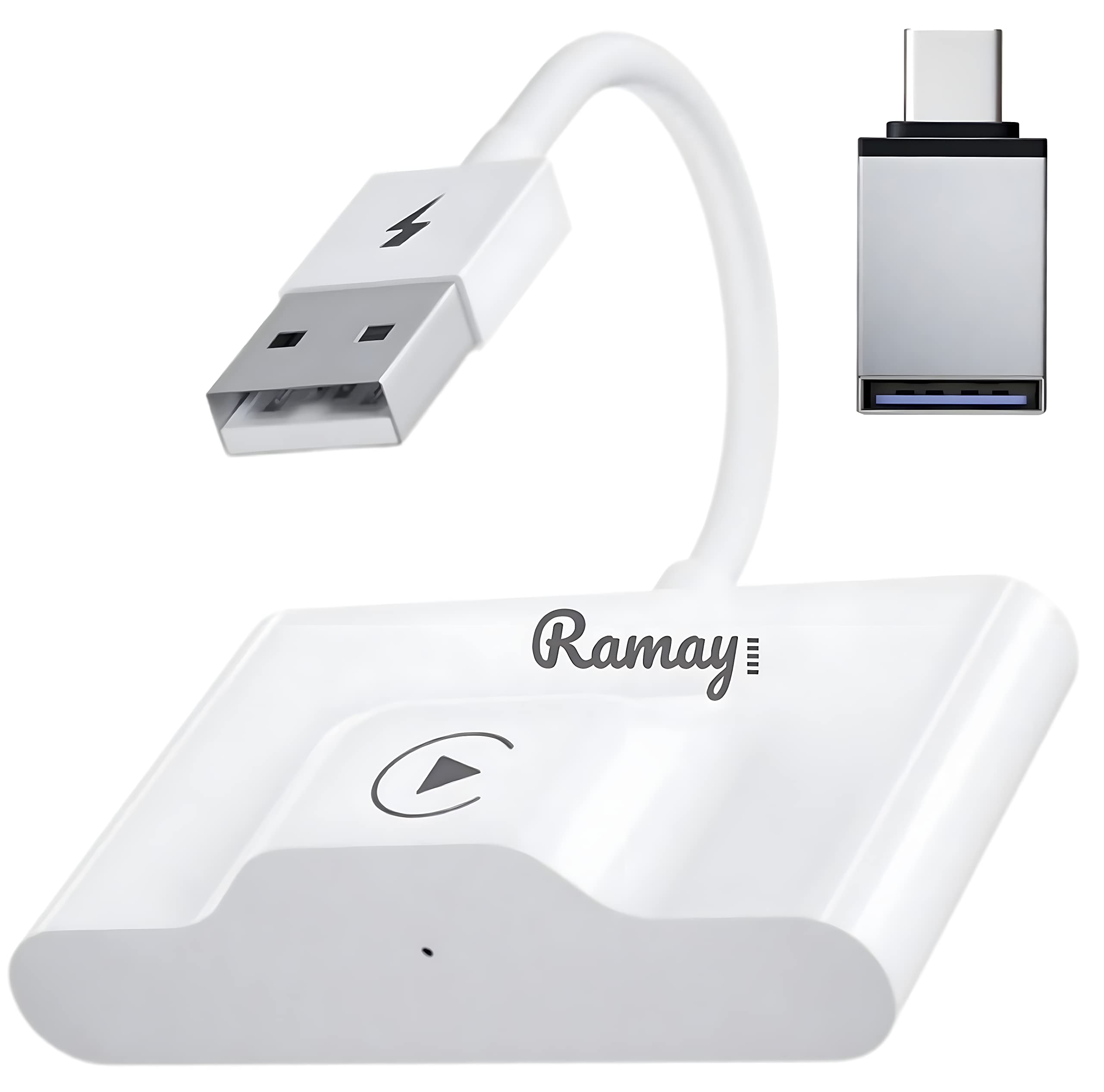 Ramay Apple Wireless carplay Adaptor, convert Factory Wired carplay to Wireless Plug & Play Wireless Dongle Online Updates Fast 