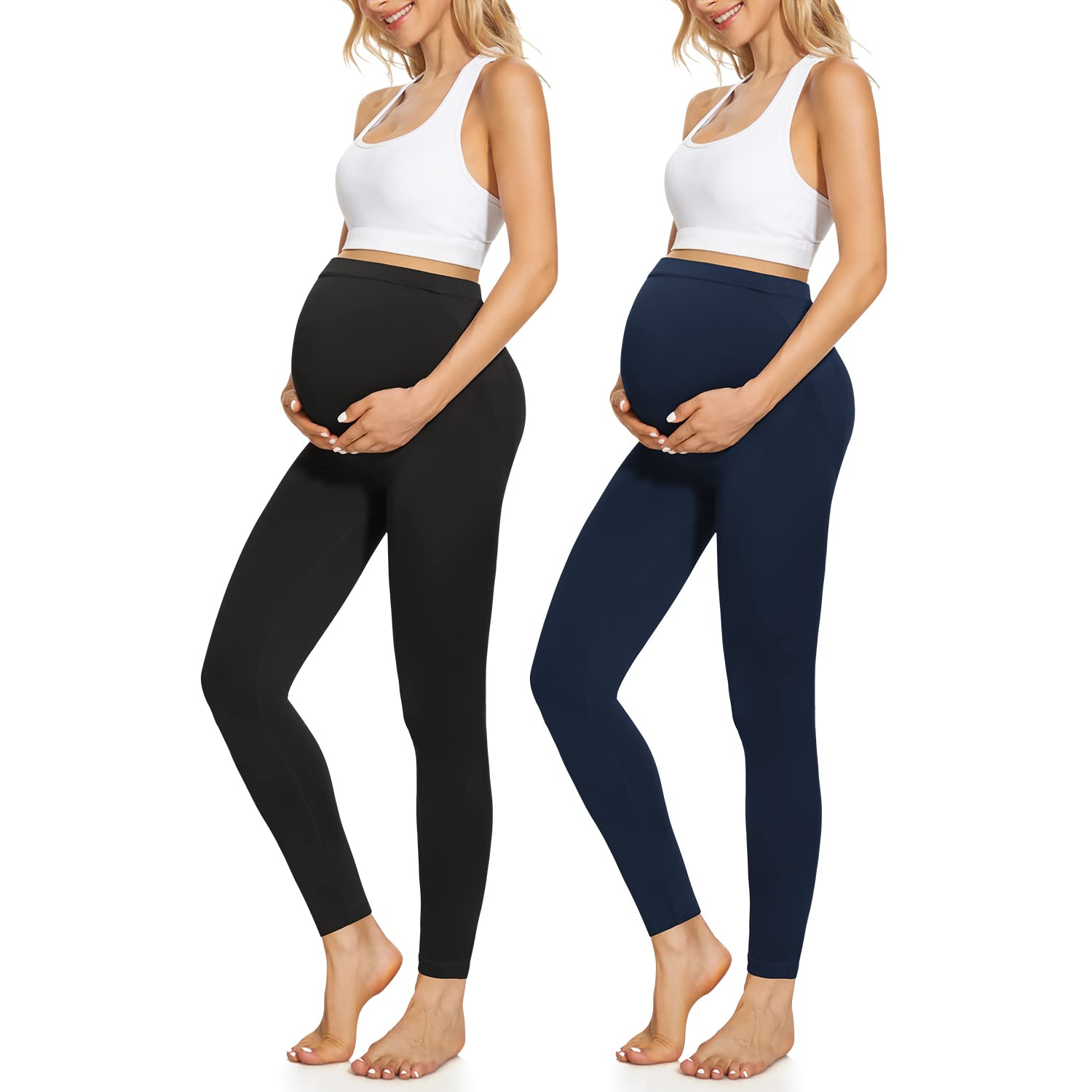 Hi Clasmix Maternity Leggings Over The Belly Butt Lift - Buttery Soft