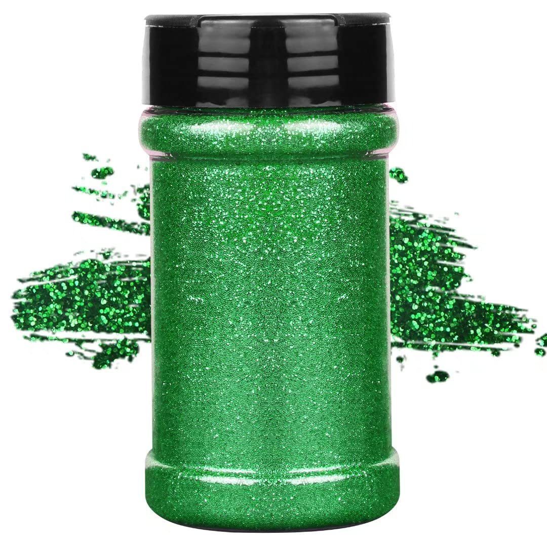 Torc TORC Extra Fine Green Glitter 4 oz Glitter Powder for Tumblers Resin  Crafts Slime Cosmetic Nail Painting St Patrick's Day Decor