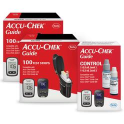 Accu-Chek Guide Glucose Test Strips Kit for Diabetic Blood Sugar Testing: 200 Test Strips and Control Solution