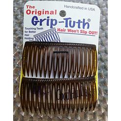 Good Hair Days The Original Grip-Tuth Hair Combs, Set of 2, 40417 Shell 3 1/4" Wide