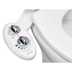 Luxe Bidet Neo 120 - Self Cleaning Nozzle - Fresh Water Non-Electric Mechanical Bidet Toilet Attachment (White And White