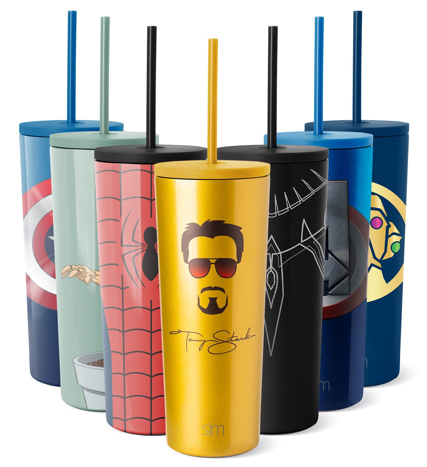 Simple Modern Marvel Insulated Tumbler Cup with Flip Lid and Straw