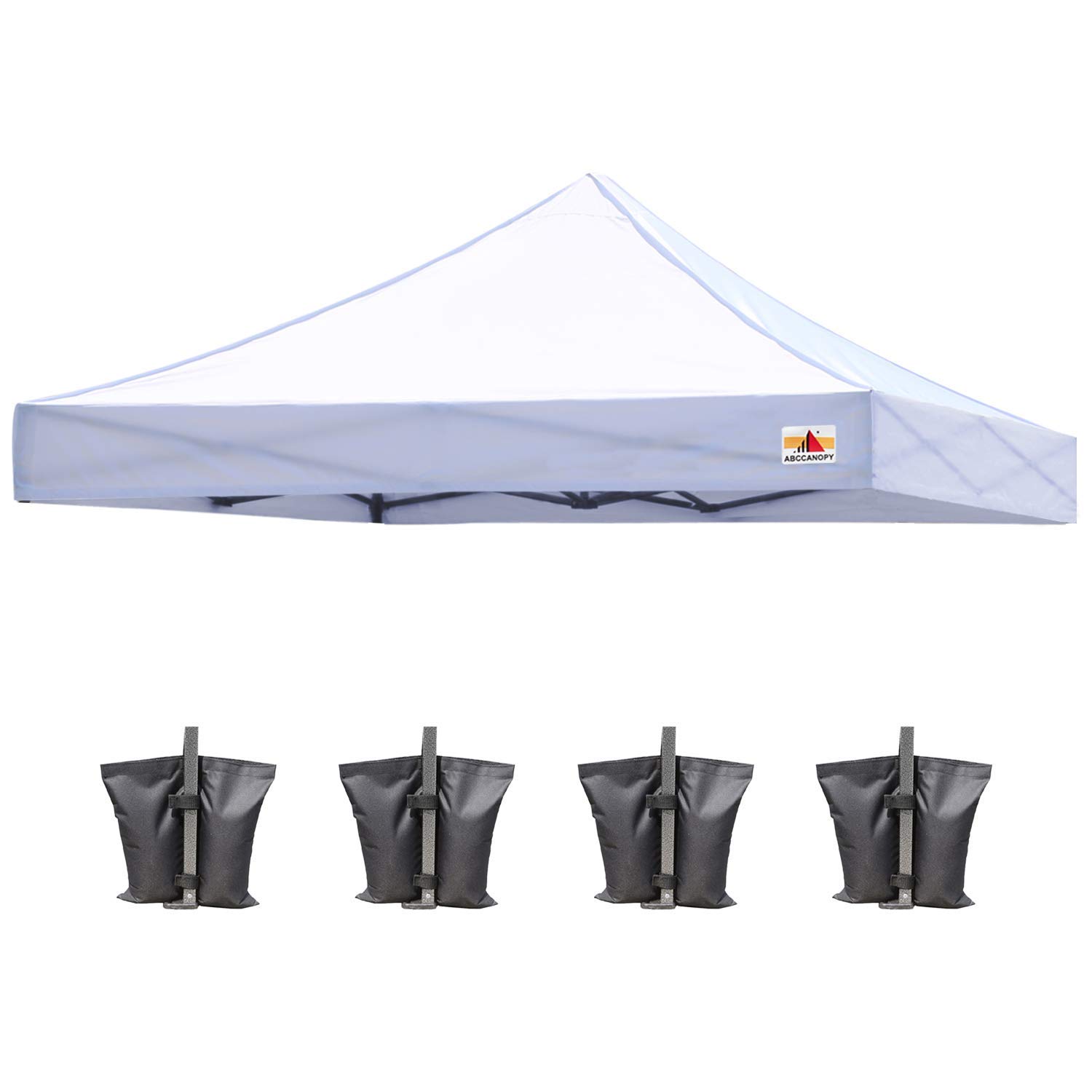 ABccANOPY Replacement canopy Top for Pop Up canopy Tent (8x8, White)