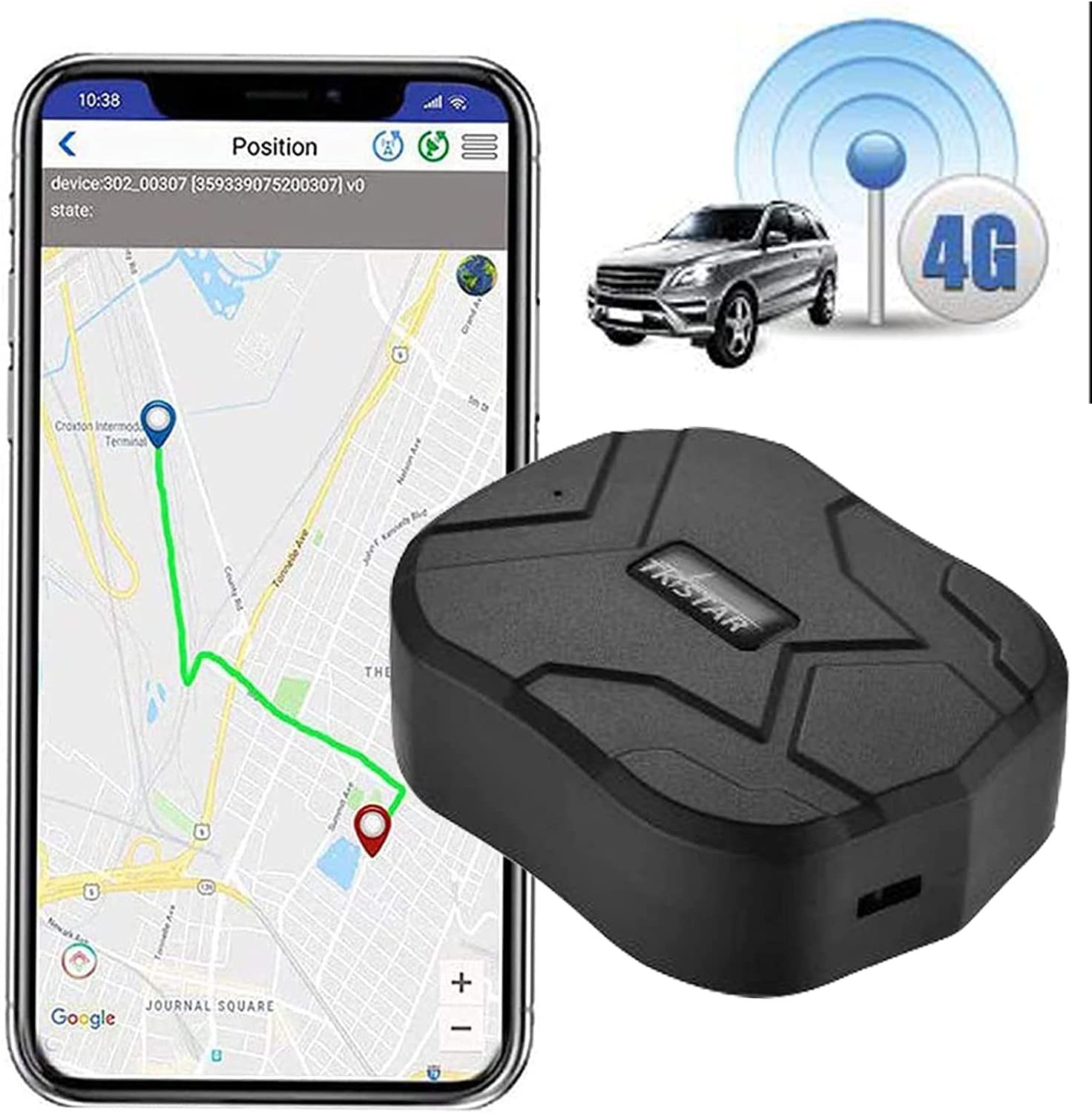 ZEERKEER TKSTAR 4g gPS Tracker for Vehicles 10000mAh Magnetic car gPS Tracker Locator Real-time Anti-Theft Tracking Device for Vehicles, 