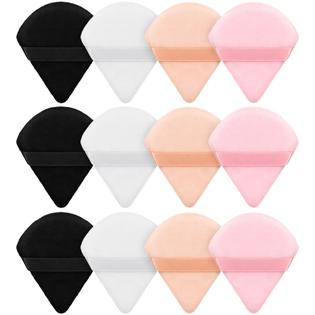 Maitys 12 Pieces Triangle Powder Puff Face Makeup Cosmetic Puff