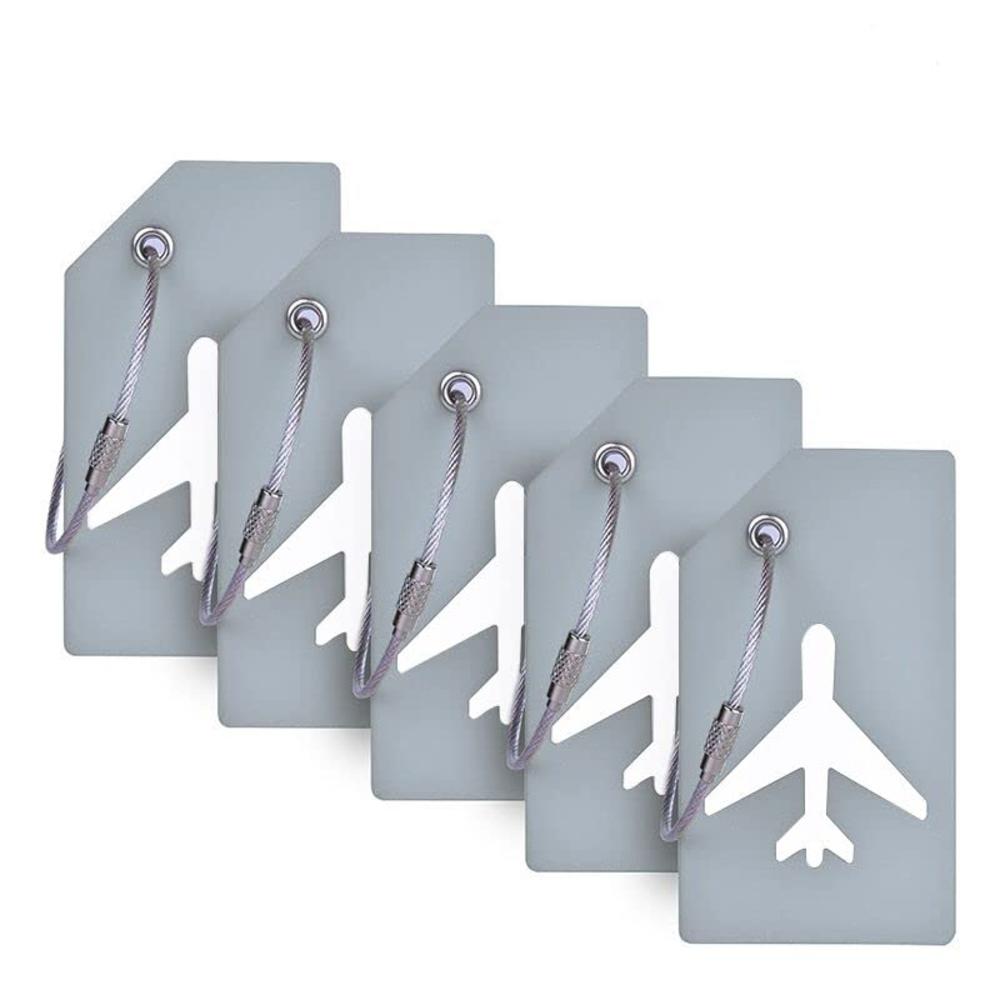 Ovener 5Pack Silicone Luggage Tag with Name ID Card Perfect to Quickly Spot Luggage Suitcase by Ovener (Gray)