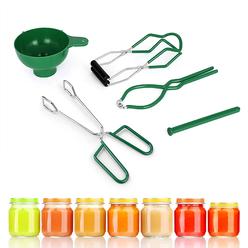 Mr chen 5PCS Canning Supplies Canning Kit, Canning Essentials Set Include Tongs, Wide Mouth Funnel, Jar Lifter, Jar Wrench, Magnetic Lid