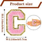 DTBAIYYN Letter Patches Pink Iron on Letters for Clothing Chenille Letters  for Jackets Varsity Letters Letterman Jacket Patches Iron on L