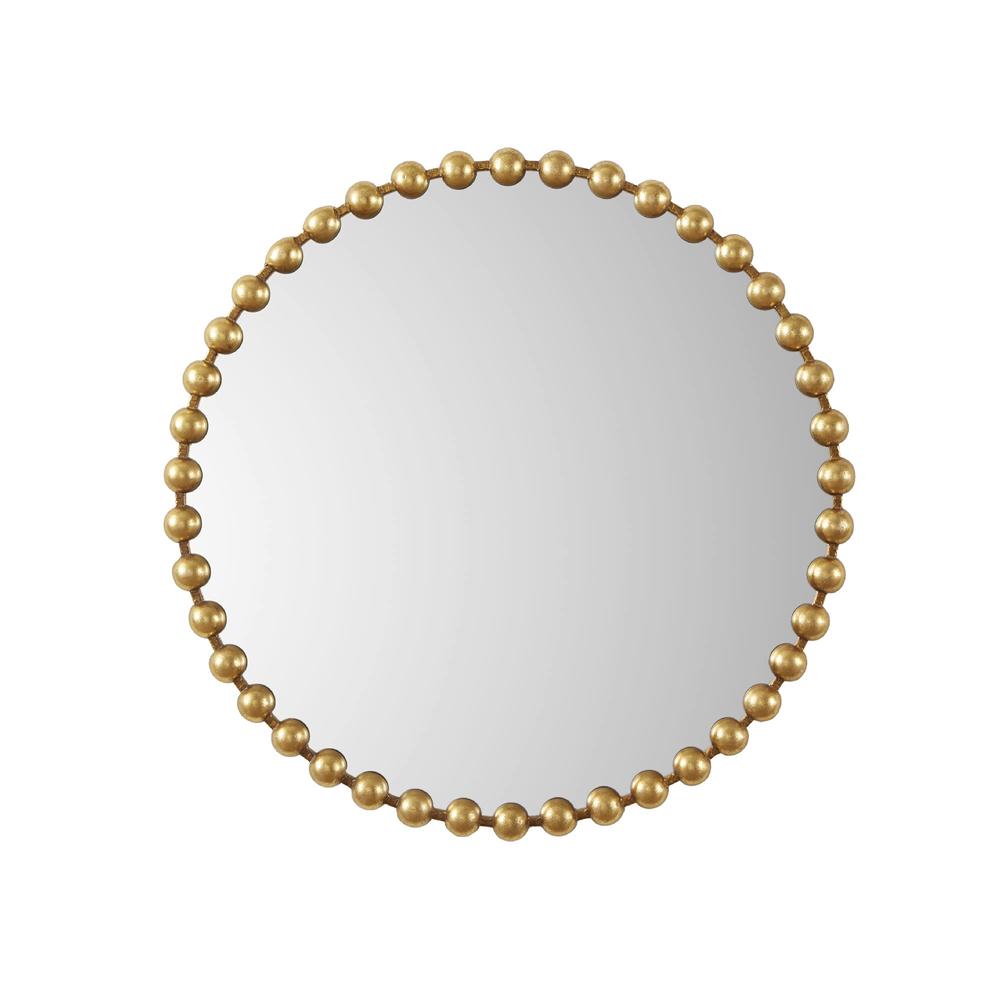 MADISON PARK SIGNATURE Wall Décor Marlowe Metal Spherical Frame Round Mirror for Living Room - Home Accent, Ready to Hang Bedroo