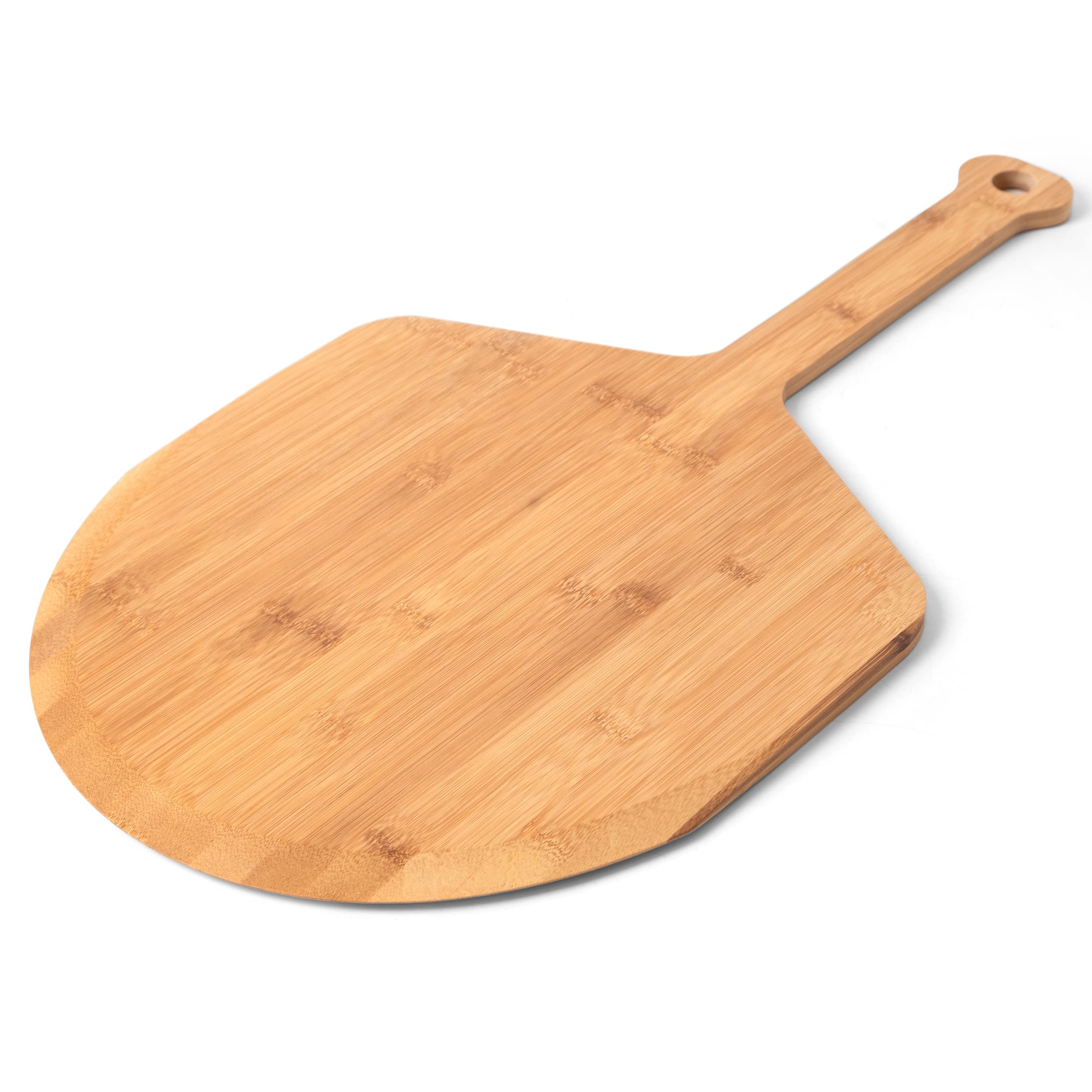 Azlan\'s Essentials Azlan's Essentials Wood Pizza Peel 16 Inch - Sustainably Sourced Wooden Bamboo Pizza Paddle with Ergonomic Handle For Baking Hom