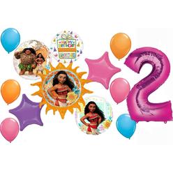 Mayflower Products Moana Party Supplies 2nd Birthday Master Way-Finder Balloon Bouquet Decorations