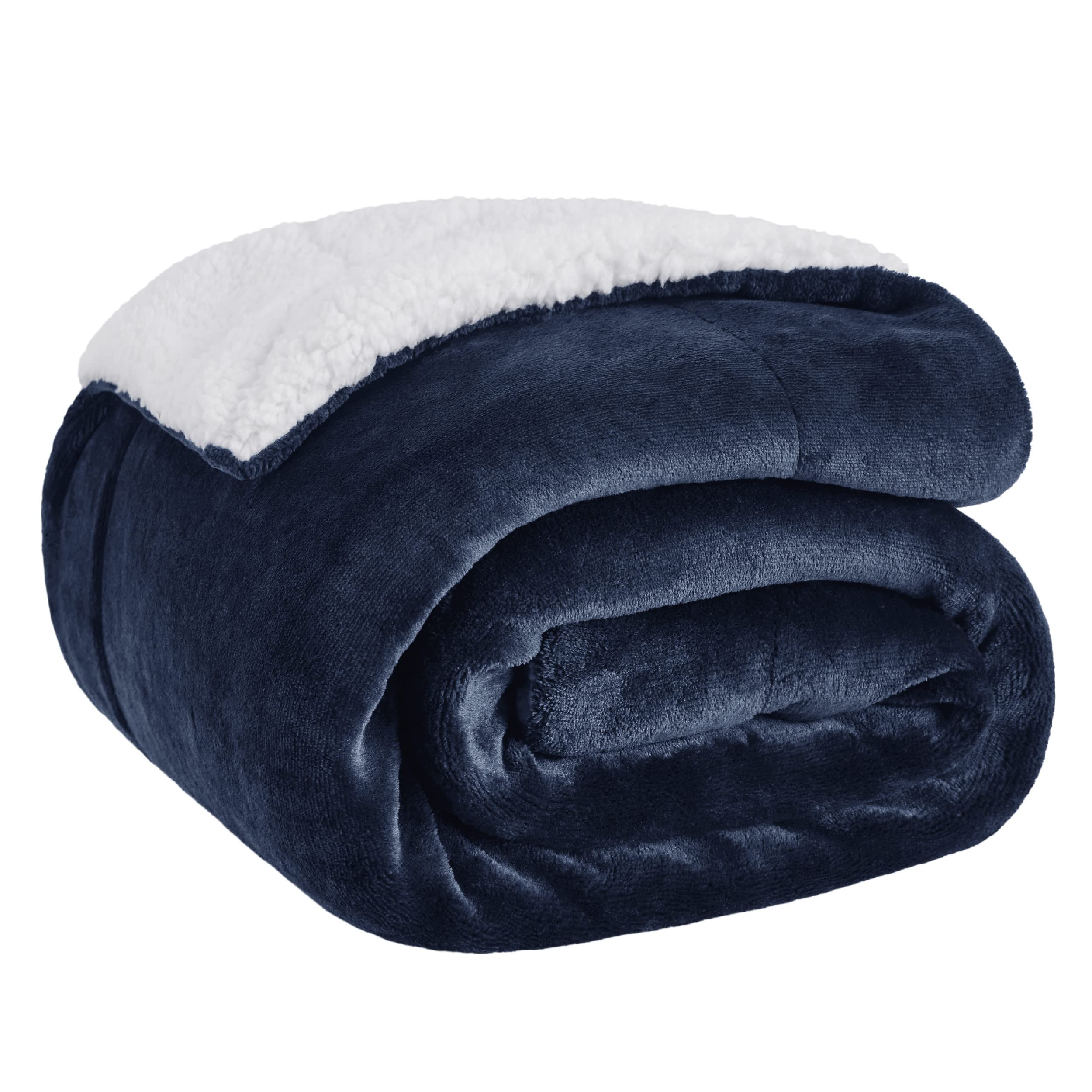 Bedsure Sherpa Fleece Throw Blanket Twin Size for Couch - Thick