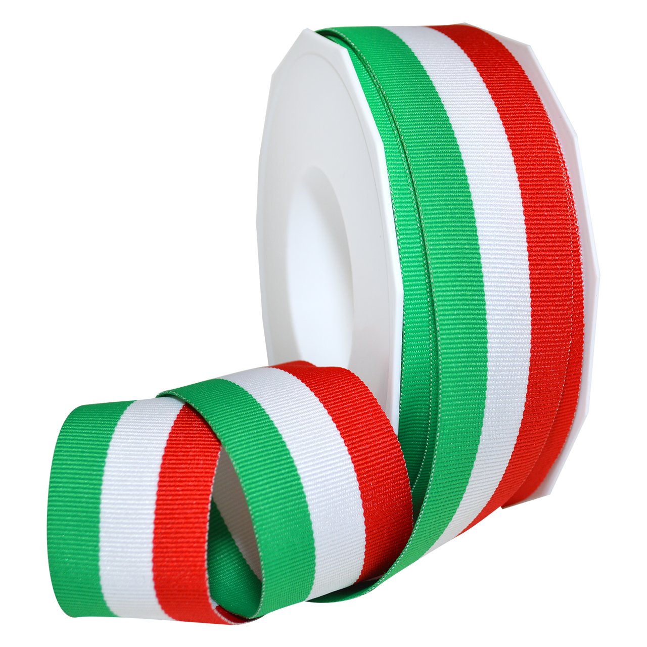 Morex Ribbon Polyester Grosgrain Striped Decorative Ribbon, 20 Yard, Italian, 1-1/2 in, 99509/20-816