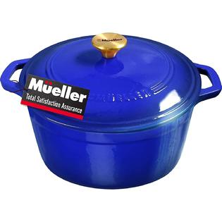 mueller home Mueller DuraCast 6 Quart Enameled Cast Iron Dutch Oven Pot  with Lid, Heavy-Duty