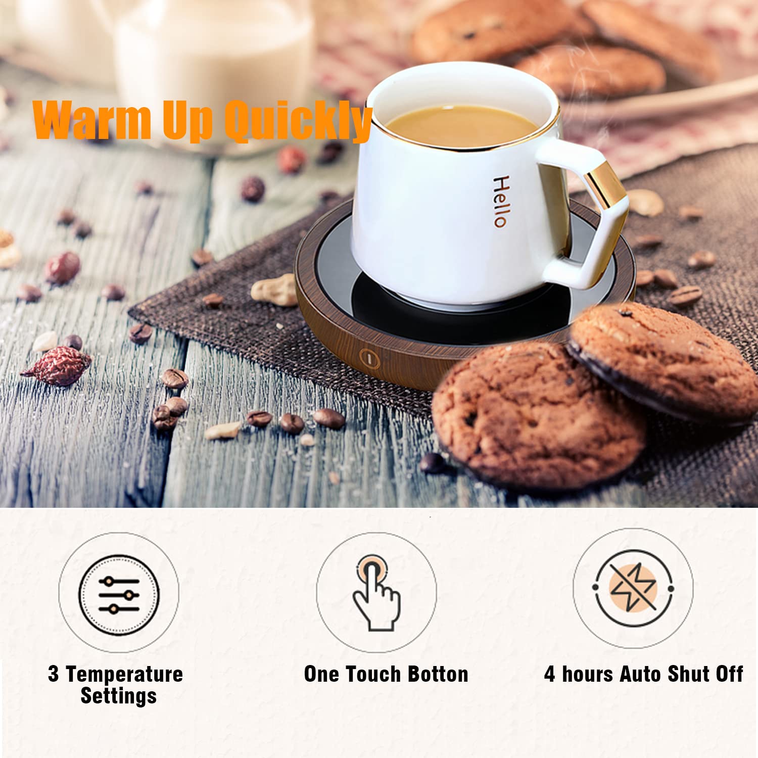 KRGMNHR Mug Warmer, KRGMNHR Coffee Warmer for Desk Auto