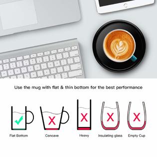 BESTINNKITS Smart Coffee Set Auto On/Off Gravity-Induction Mug Office Desk  Use, Candle Wax Cup