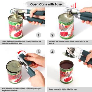 2 in 1 Safety Can Opener Manual Smooth Edge & Bottle Standard, Black 2 In 1 2 in 1 Safety Can Opener Manual Smooth Edge & Bottle Standard, Black 2 In 1