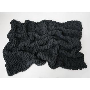 zituop Chunky Knit Chenille Yarn for Hand Knitting Blankets, Super Soft Big  Jumbo Blanket Yarn (Black)