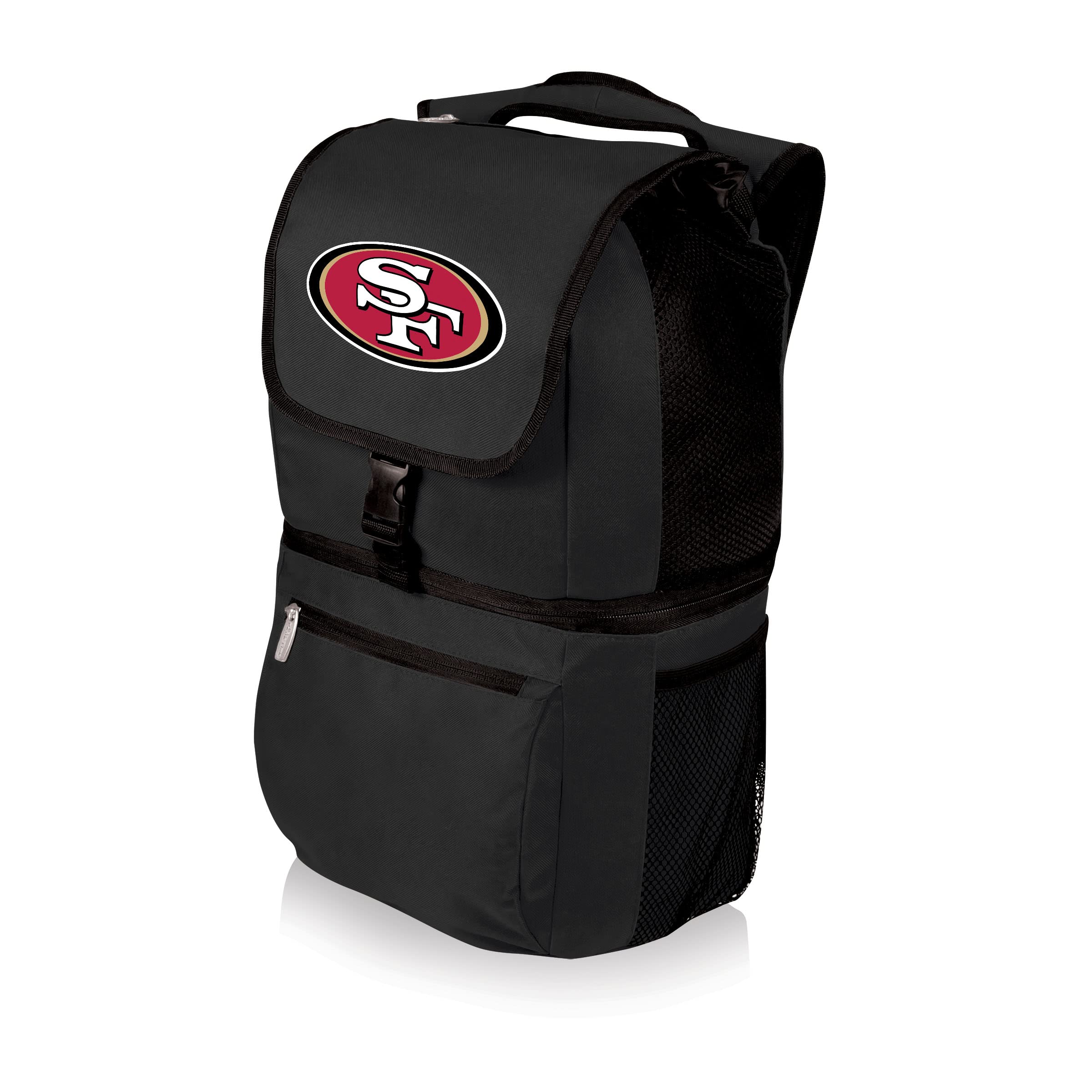 PICNIC TIME Black San Francisco 49ers Zuma Cooler Backpack