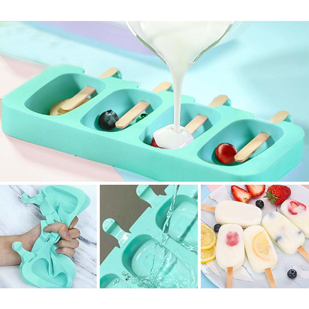 Ozera Popsicles Molds, Ozera 2 Pack Homemade Cake Pop Molds, Reusable Silicone Popcical Molds Maker Ice Pop Cream Molds Cakesicle Mold
