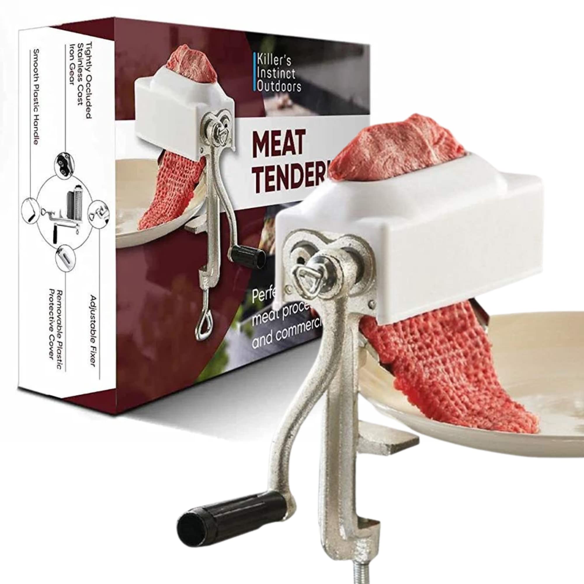 Killers Instinct Out Commercial Meat Tenderizer Cuber Heavy Duty Steak Flatten Tool Meat Tenderizer Tool Meat Grinder Attachment Clamp-on Meat Tender