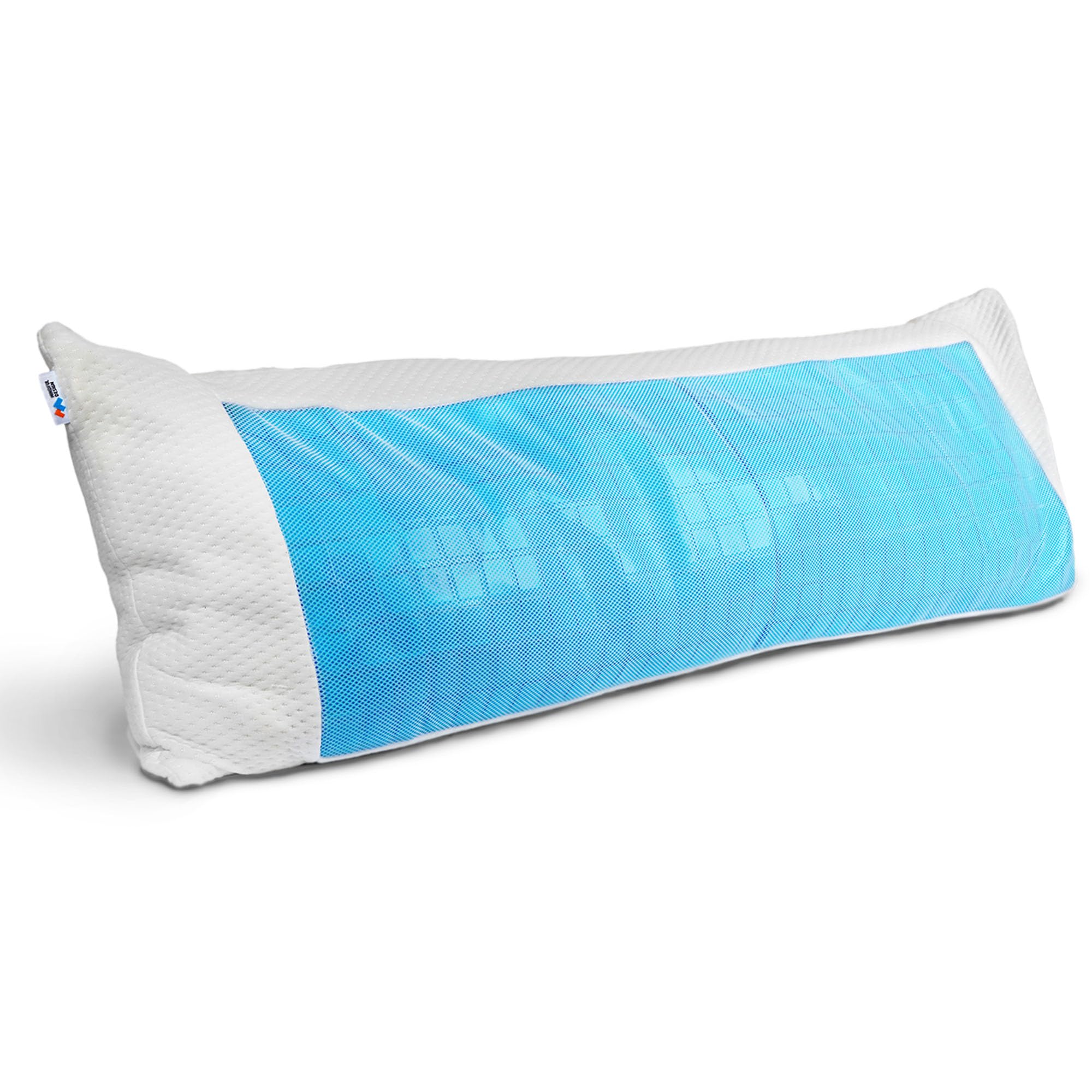 Mindful Design Cooling Memory Foam Full Body Pillow - Extra Firm Full Shredded Memory Foam Body Pillow w/Cooling Gel, Support