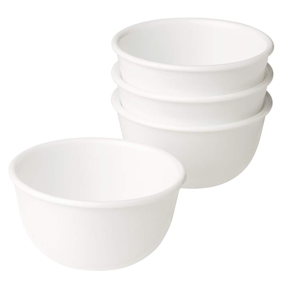 Corelle Livingware 12-Ounce Soup/Dessert Cup, White, Set of 4