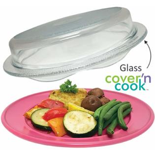 Cuchina Safe 2-in-1 Cover 'n Cook Vented Glass Microwave Plate
