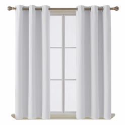 Deconovo Room Darken Curtain Thermal Insulated Blackout Drape Grommet Curtain for Living Room Star White 42x63 Inch 1 Panel