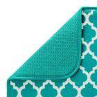 S&T Inc. S&T INC. Dish Drying Mat for Kitchen, Absorbent, Reversible XL  Microfiber Dish Mat, 18 Inch x 24 Inch, Teal Trellis