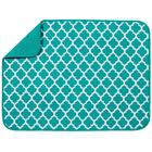 S&T Inc. S&T INC. Dish Drying Mat for Kitchen, Absorbent, Reversible XL  Microfiber Dish Mat, 18 Inch x 24 Inch, Teal Trellis
