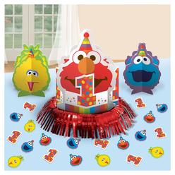 Amscan 281835 Sesame Street "Elmo Turns One" Table Decorating Kit, 1 pack (23 pcs), Birthday
