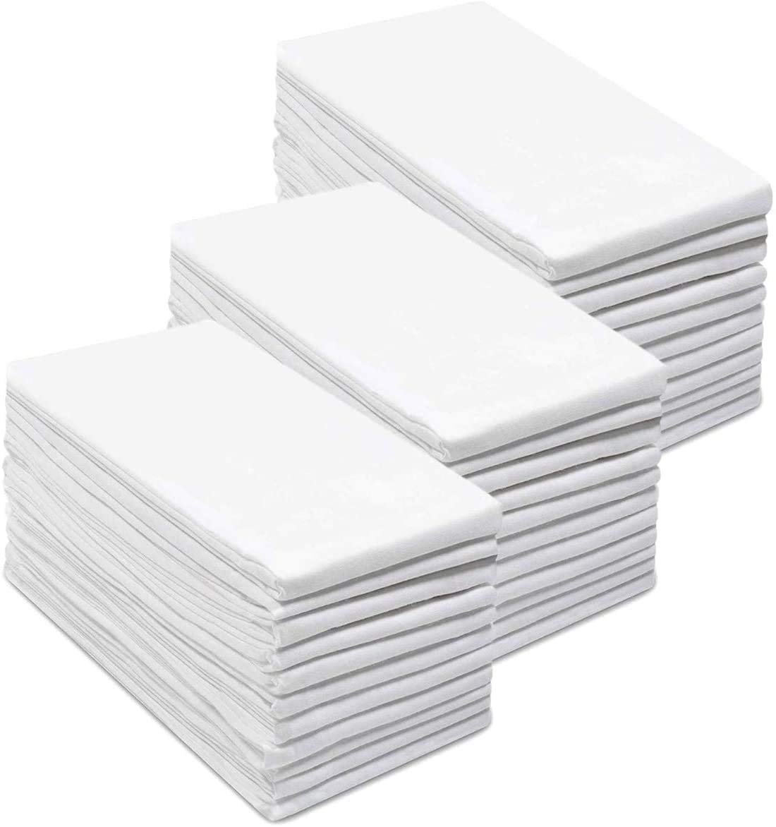 Simpli-Magic 79374 Flour Sack Kitchen Towels, Pack of 14, White , 28"x28"