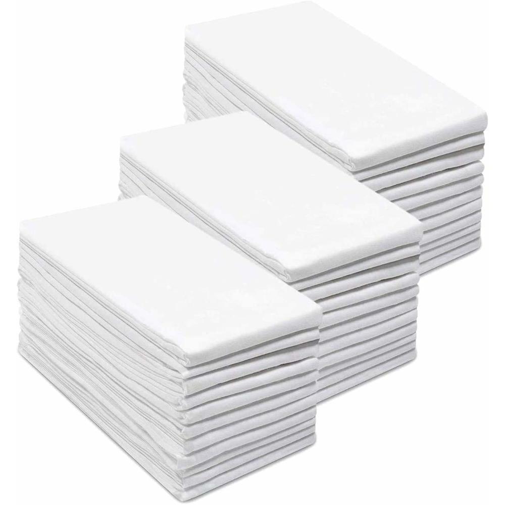 Simpli-Magic 79374 Flour Sack Kitchen Towels, Pack of 14, White , 28"x28"