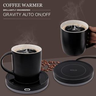Smart Coffee Warmer, BESTINNKITS Auto On/Off Gravity-Induction Mug Warmer  for Office Desk Use, Candle Wax Cup Warmer Heating Pla