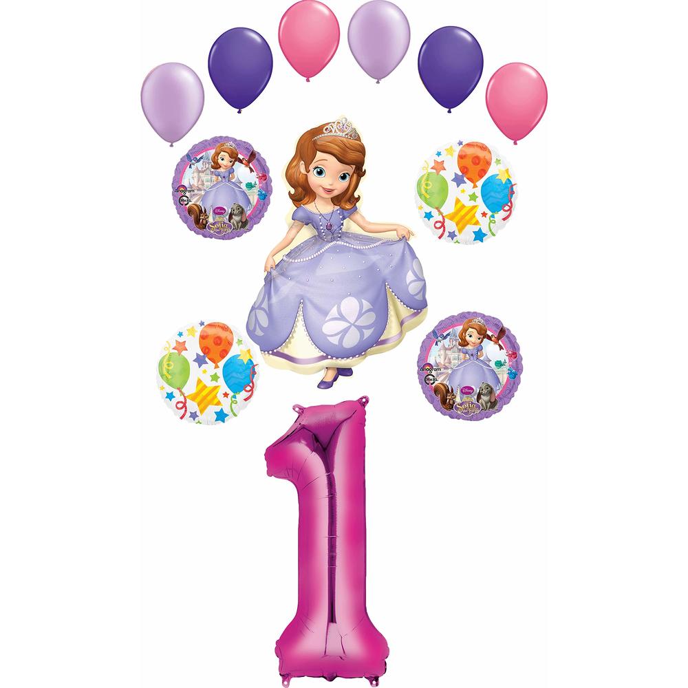 Mayflower Products Sofia The First Party Supplies 1st Birthday Balloon Bouquet Decorations